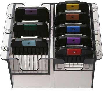 Wahl Pro Animal Stainless Steel Attachment Comb Set, Multicolor 2 | 8 Cutting Lengths, Color-Coded Dog and Cat Clipper Guides, Animal Grooming Essentials, Snag-Free Cutting