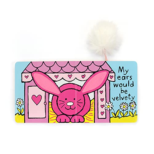 Image of If I were a Rabbit: A Baby Touch and Feel Board Book by Jellycat, Tulip Pink Bunny - Children's Book - Baby Gift