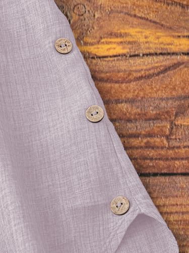 Image of TADKEE Women's Linen Blend Solid Regular Fit Tunic Top | Kurti for Women