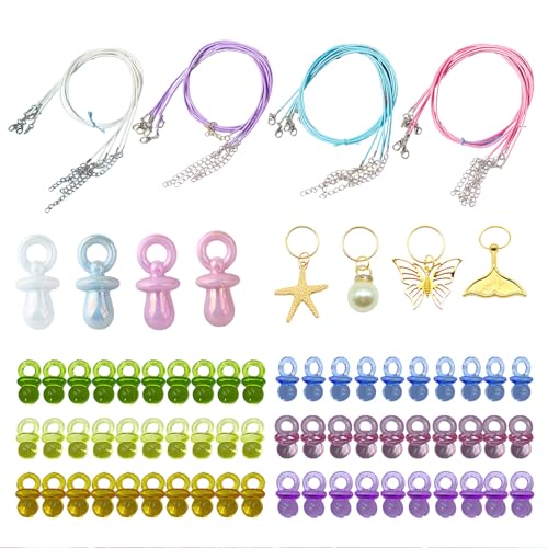 THXFUNAREA Lote de 72 acessórios dos anos 90, corrente de chupeta com chupeta de plástico, colar tatuagem estilo retro, para festas temáticas, aniversários e presentes
