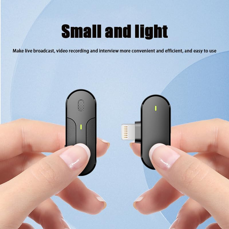 HUACAM Button Magnetic Wireless lavalier Microphone, Noise Cancelling Wireless Microphone - Image 2