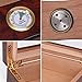 Humidor Cigar Box for 25-50 Cigars with Hygrometer and Humidifier for 25-50 Cigars, Spanish Cedar Lined Cigar Holder, Glossy Mahogany Finish, Gifts for Men