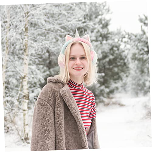 VALICLUD Unicorn Earmuffs Boys and Girls Ear Warmers Plush Ear Cover Winter Protectors for Girls Boys Noise Protection3