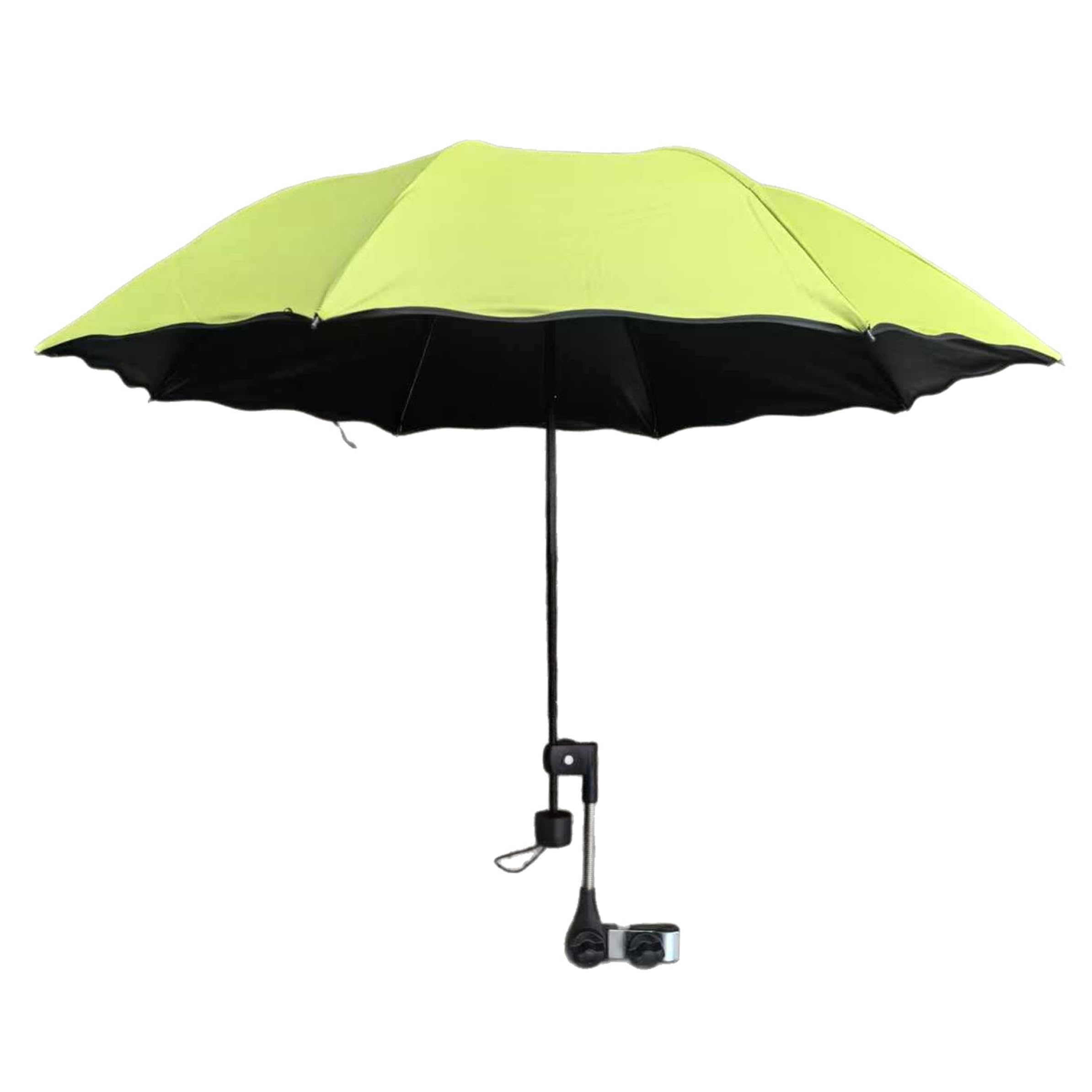 Ombrellone per sedia con morsetto, Ombrellone regolabile per parasole per sedia, per con morsetto per passeggini per patio da spiaggia all'aperto, 37, 40 pollici, Nero.