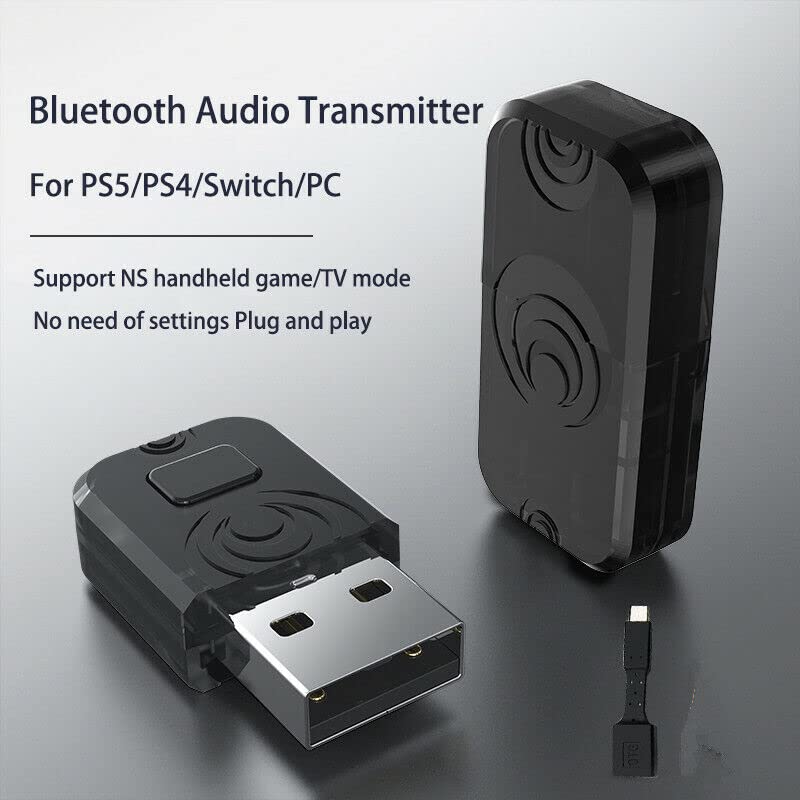 2023 Plastic Wide Applicability Bluetooth Wireless Audio Adapter Transmitter Receiver for PC for PS5 for PS4 for Switch