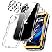 Phone Case günstig Kaufen-QHOHQ 5-in-1-Set für iPhone 16 Hülle [Nie Vergilbung] + 2X Schutzfolie + 2X Kamera Schutzhülle, Militärstandard Rundumschutz Handyhülle Case, Stoßfest, Anti-Kratzt, Klar