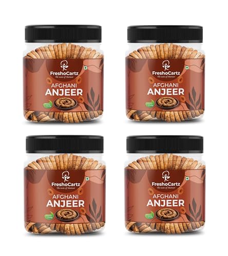 Image of FreshoCartz Premium Dried Anjeer | Anjiran Dry Fruits | Rich Source Of Fiber & Calcium | Afghanistan Dried Figs - Jar Pack (250gm (Pack of 4))