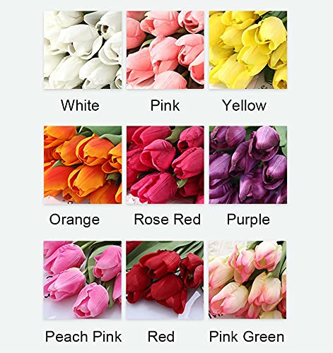 Roqueen 12 Pezzi Tulipani Artificiali Tocco Reale