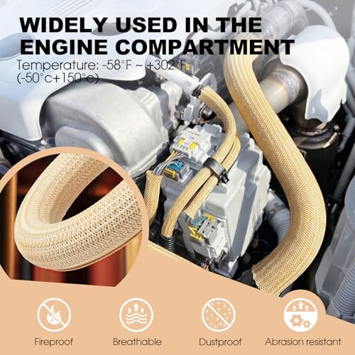 Image of AGPTEK Cable Sleeve, 20ft - 1 inch Cable Management Desk Cord Cover Organizer Wire Hider for Home Office Computer TV Wire Loom Tubing Pet Proof Cord Protector from Cat Dog Chewing, Wood Color