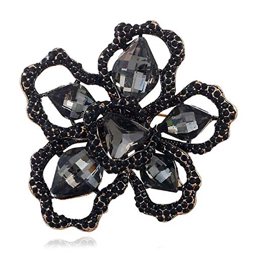 Preisvergleich Produktbild WWKA Weihnachtsdekoration Urlaub Europa und Amerika Weihnachten Blume Diamant dreidimensionale Brosche Retro Exquisite Kristall Blumenbrosche Weihnachten Geschenk Kragen Brosche einfach Schmuck LLAN