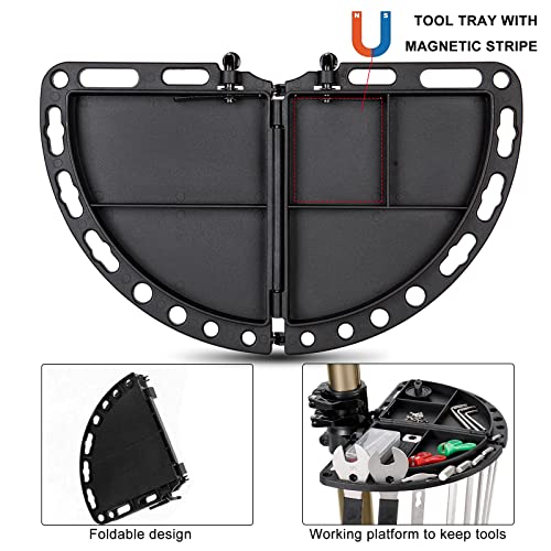 Support De Réparation Vélo Floordirekt – Jusqu'à 30 Kg, Hauteur Réglable, Noir