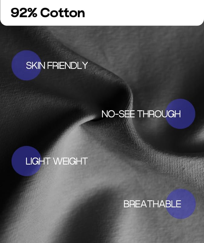 Houmous Wide Leg Pants Women Cotton Yoga Pants High Waist Loose Lounge Stretch Trousers with Pockets - Image 5