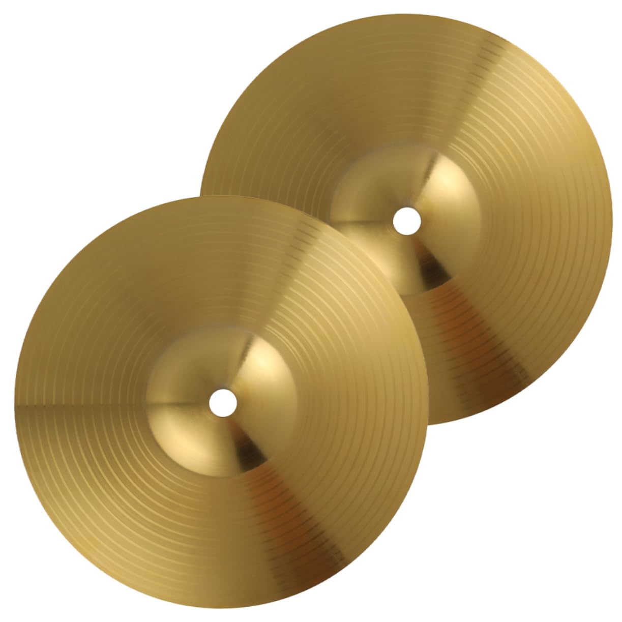 Toddmomy 2pcs Set Cymbals Drum Crash Jazz Percussion Cymbal Musical Splash Cymbal Brass
