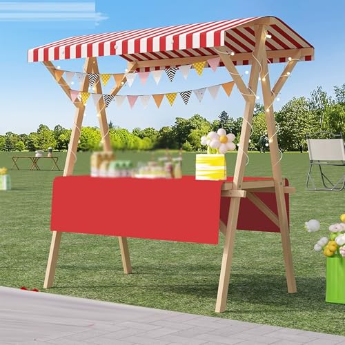 Carrito expendedor portátil para exteriores con toldo, soporte de exhibición móvil plegable para mercados de agricultores y espectáculos de manualidades