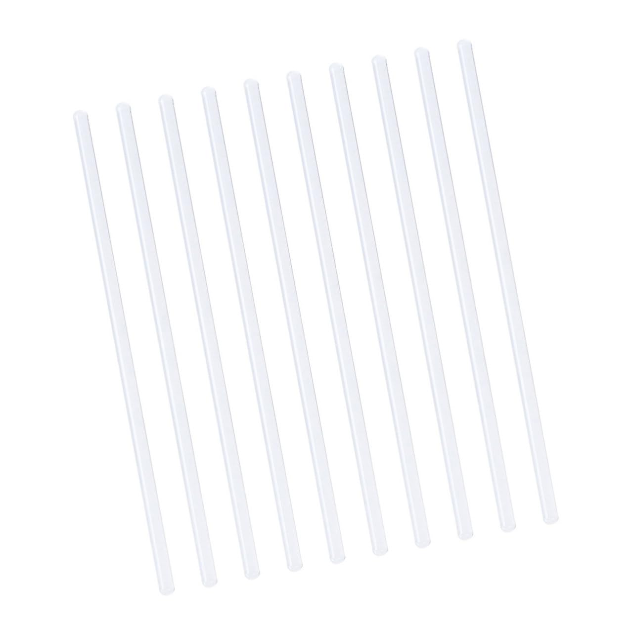 PRETYZOOM Long Handle Glass Stirring Rods 10 Pieces Set for Laboratory Kitchen Use