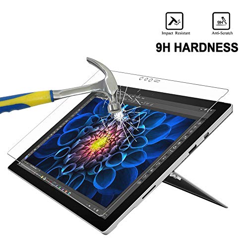 Megoo Screen Protector For New Surface Pro 5, Ultra Clear/High Response/Tempered Glass, Compatible For Microsoft Surface Pro 6/ Pro 2017/ Pro4 12.3 Inch #TOP4
