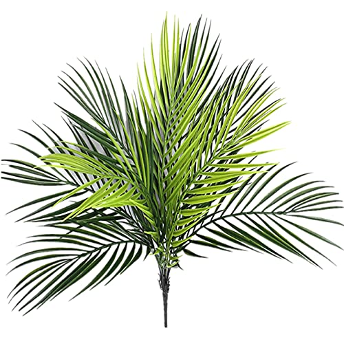 CATTREE Artificial Palm Plants, Faux Tropical Plant Plastic Shrubs Fern Leaves Coconut Tree Fake...
