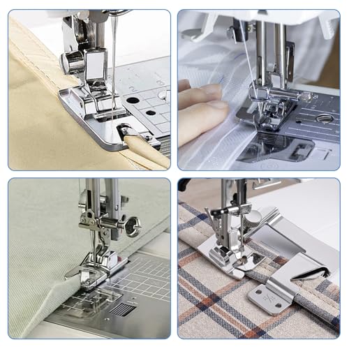 Set de 4 pies para dobladillo enrollado para máquina de coser miniatura 6