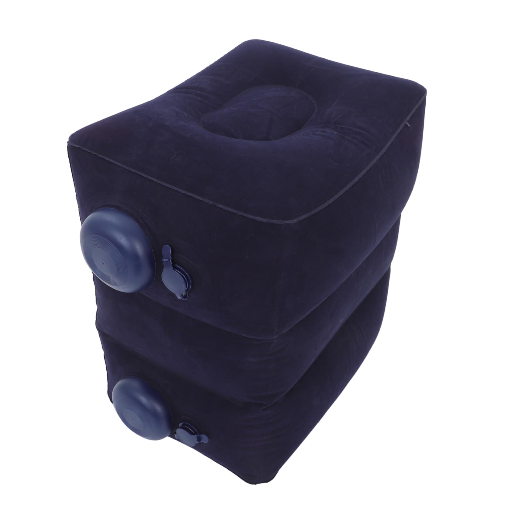 SHINEOFI Reposapiés Inflable para Avión Ajustable de PVC Flocado | Almohadilla Tipo Cojín, Elevación Regulable, Portátil y Ergonómica, para Viajes en Avión y Uso en Casa