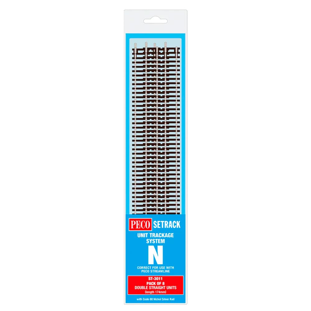Peco N Set Track 8 X St-11 Double Straight, 174Mm Long (2022)