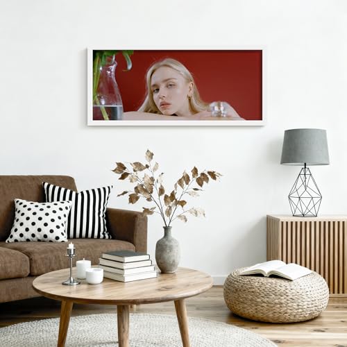 Image of DUENPY 16x38 Collage Picture Frame 4x6 Collage Frame Displays twenty 4x6 inch Photos Available Horizontal Wall Mounting Display and Vertical White