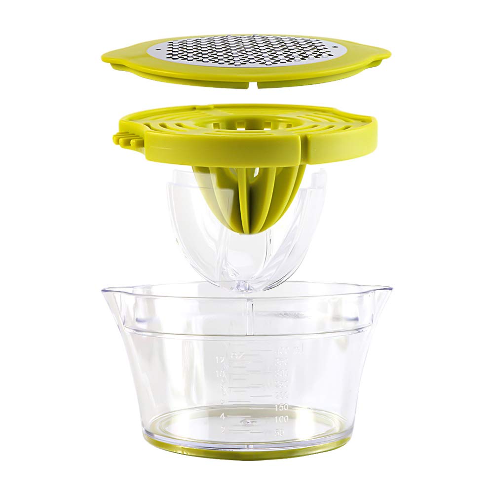 Spremiagrumi multifunzione - Bicchiere dosatore con separatore di tuorli