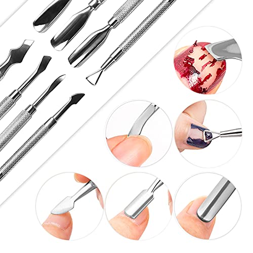 5 Stück/Set Nagelkunst-Pedikürefeilen, Zehen- und Finger-Trenner, Nagelhautschieber, Nagelhautentferner – Bild 5
