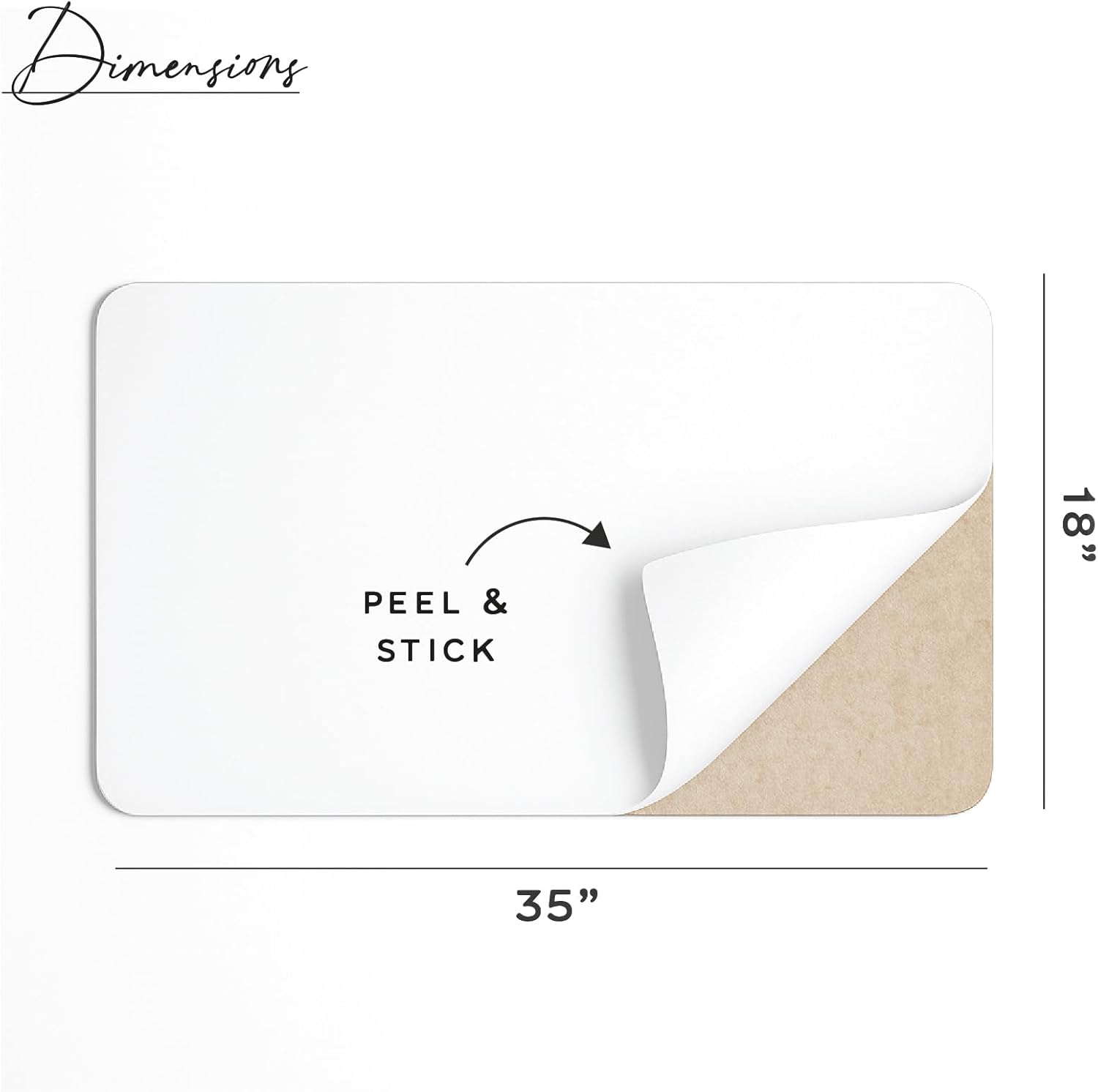 Orelle Felt Bulletin Board | 35 x 18” | Foldable Peel and Stick Felt Board for Wall | Alternative Cork Board for Office, Message Board, Kids Art Display | Beige