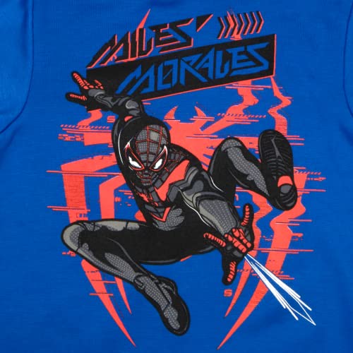 Image of Marvel Avengers Spider-Man Black Panther Miles Morales Boys 2-Piece Fleece Sets, Fleece Hoodie and Pants Bundle Set for Boys