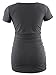 AnnAnn Womens Motherhood Maternity Side Ruched Tunic Tops Scoop Neck T Shirt...