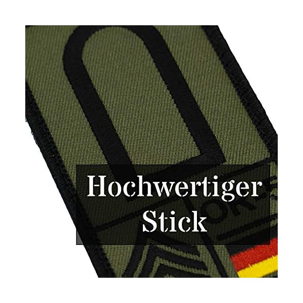 Café Viereck ® Stabsunteroffizier Bundeswehr Rank Patch mit Dienstgrad - Gestickt mit Klett – 9,8 cm x 5,6 cm – Bild 3