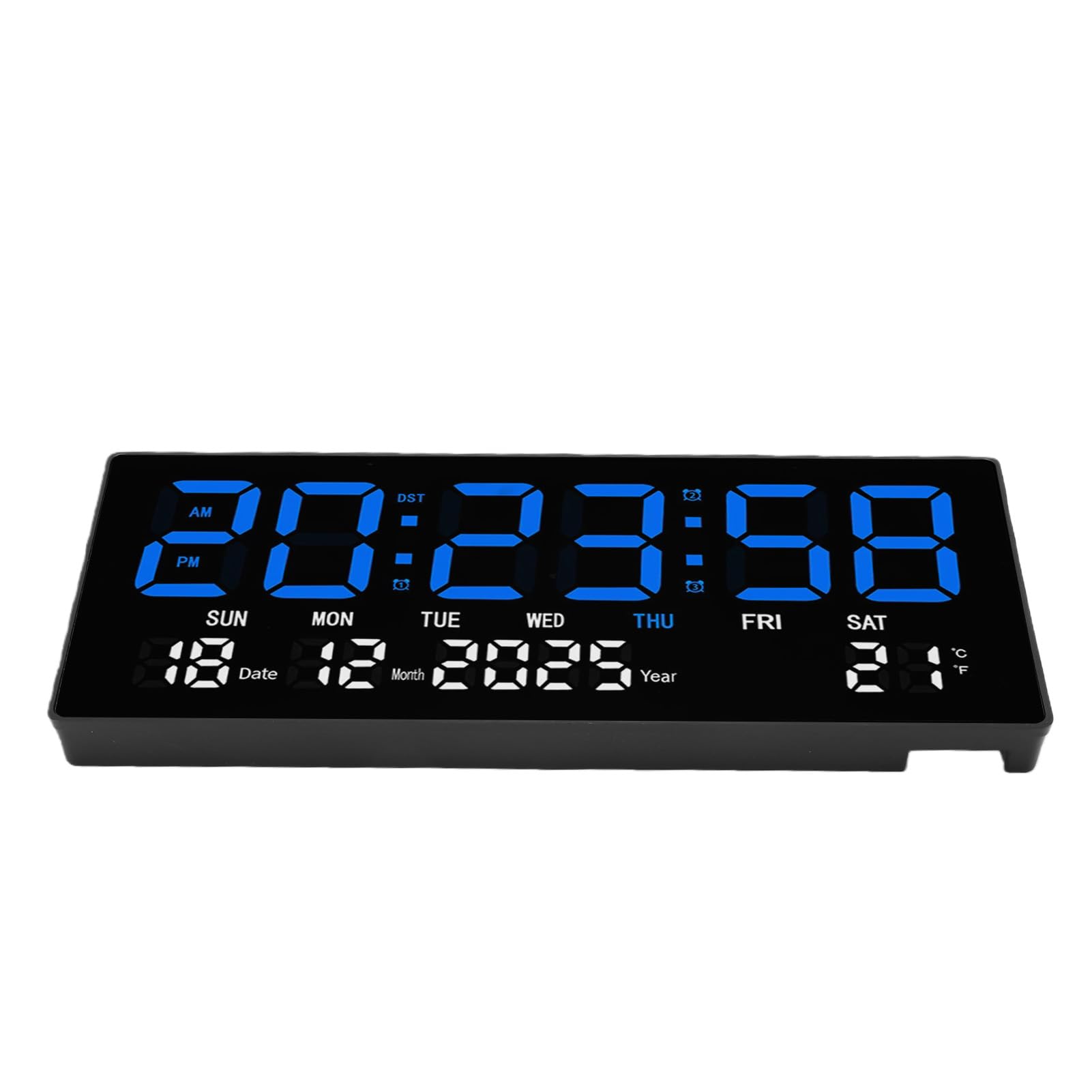 Orologio digitale a LED con telecomando, elegante, grande display per casa, ufficio, scuola