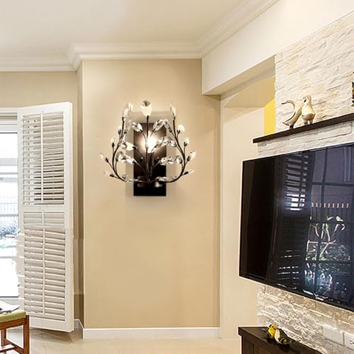Aplique de pared para escaleras y pasillos con cristal de granja 5