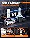 SEALIGHT 9012 LED Light Bulb, 800% Super Bright than Halogen Bulbs, 1:1 Real Size, 6500K Cool White Headlight Bulbs for Car Powersports ATV/UTV, 3Mins Plug and Play, Pack of 2