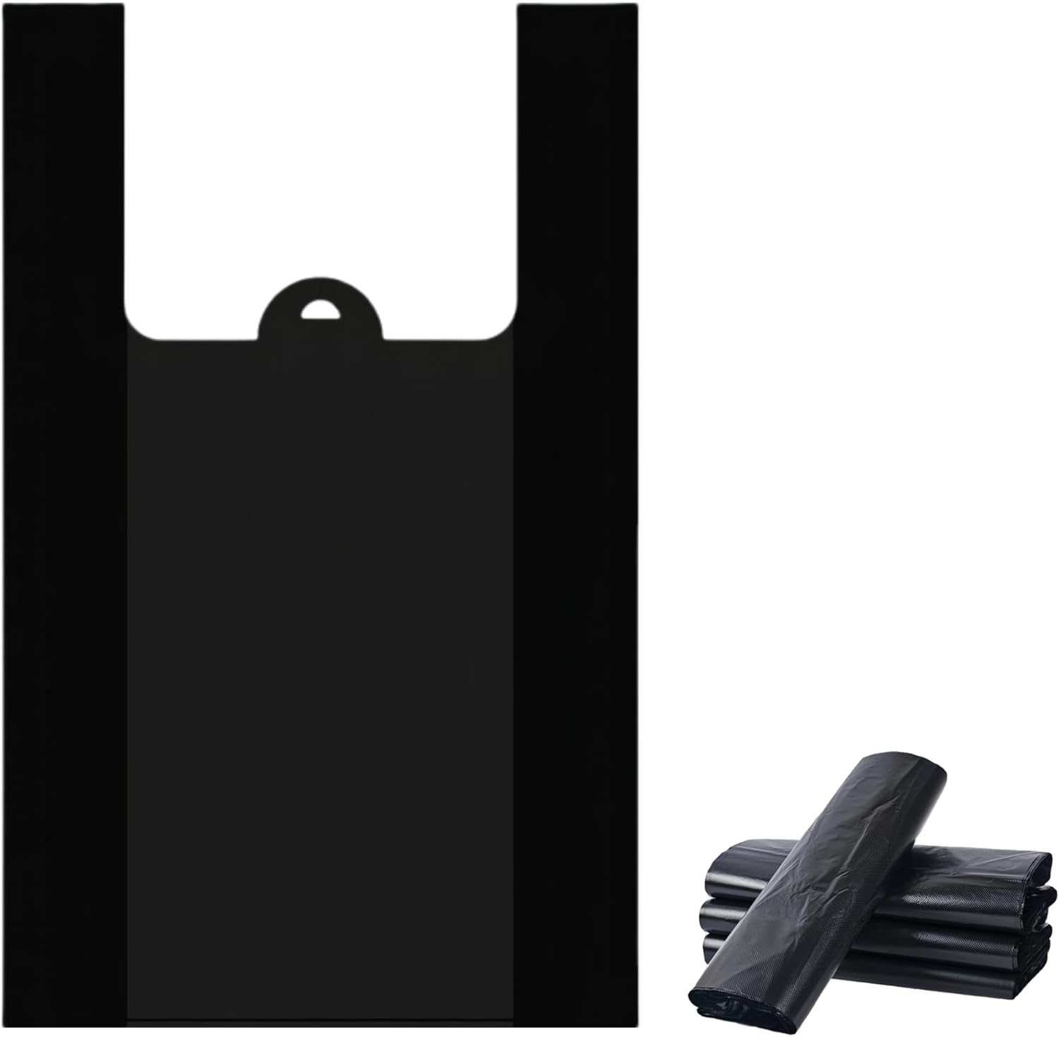 Black Small T-Shirt Trash Bags,Perfect for Dogs&Cats Poop Bags,Biodegradable with Handles (200 Count)