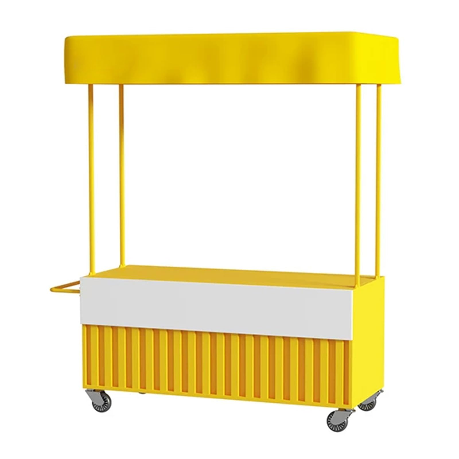 Generico Carretti Alimentari Commerciali per Esterni - Chiosco e bancarella da Strada Gialla, 100 cm (39,4 Pollici) - Ideale per Festival, Eventi e Food Truck - Carrello espositivo Portatile, Giallo,
