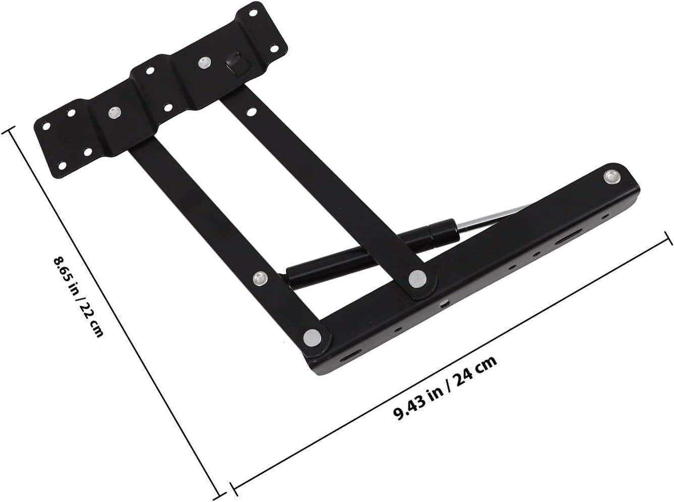 Heavy Duty Gas Spring Bracket 80n Folding Lift Table Support Hardware Floating Shelf Brackets for Adjustable Desktop and Wall Shelving