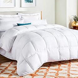 LINENSPA White Down Alternative Comforter and Duvet Insert - All-Season Comforter - Box Stitched Comforter - Bedding for Kids, Teens, and Adults - Full