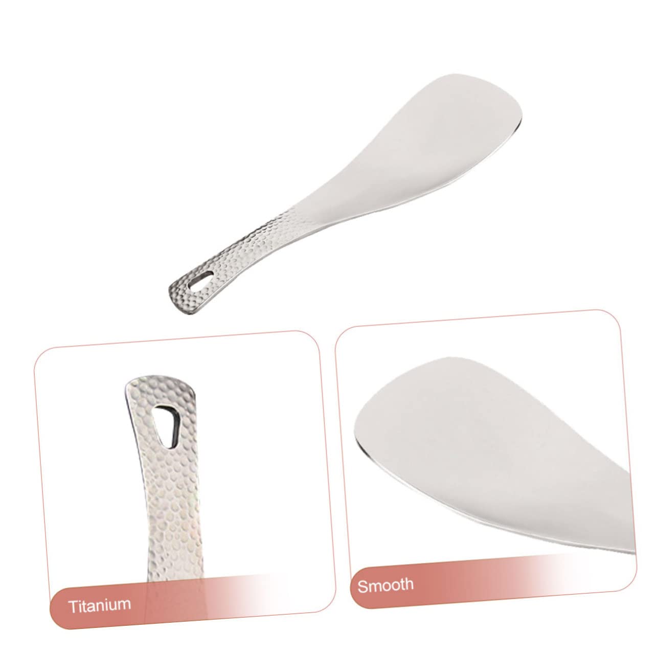 Toyvian 4 Stück Titanlöffel für Camping und Picknick Robustes nicht Korrodierendes Besteck für Outdoor Aktivitäten für Reisen und Survival Ultraleicht und Langlebig Speisen