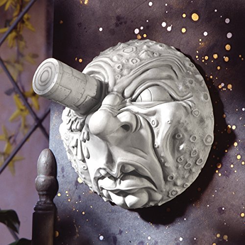 Design Toscano EU1094 Trip To The Moon Wall Sculpture, Antique Stone,8"Dia X5"H thumb #1