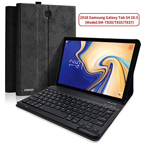 Keyboard Case for Samsung Galaxy Tab S4 10.5 inch 2018(SM-T830/T835/T837),All-Round Protection Stand Cover