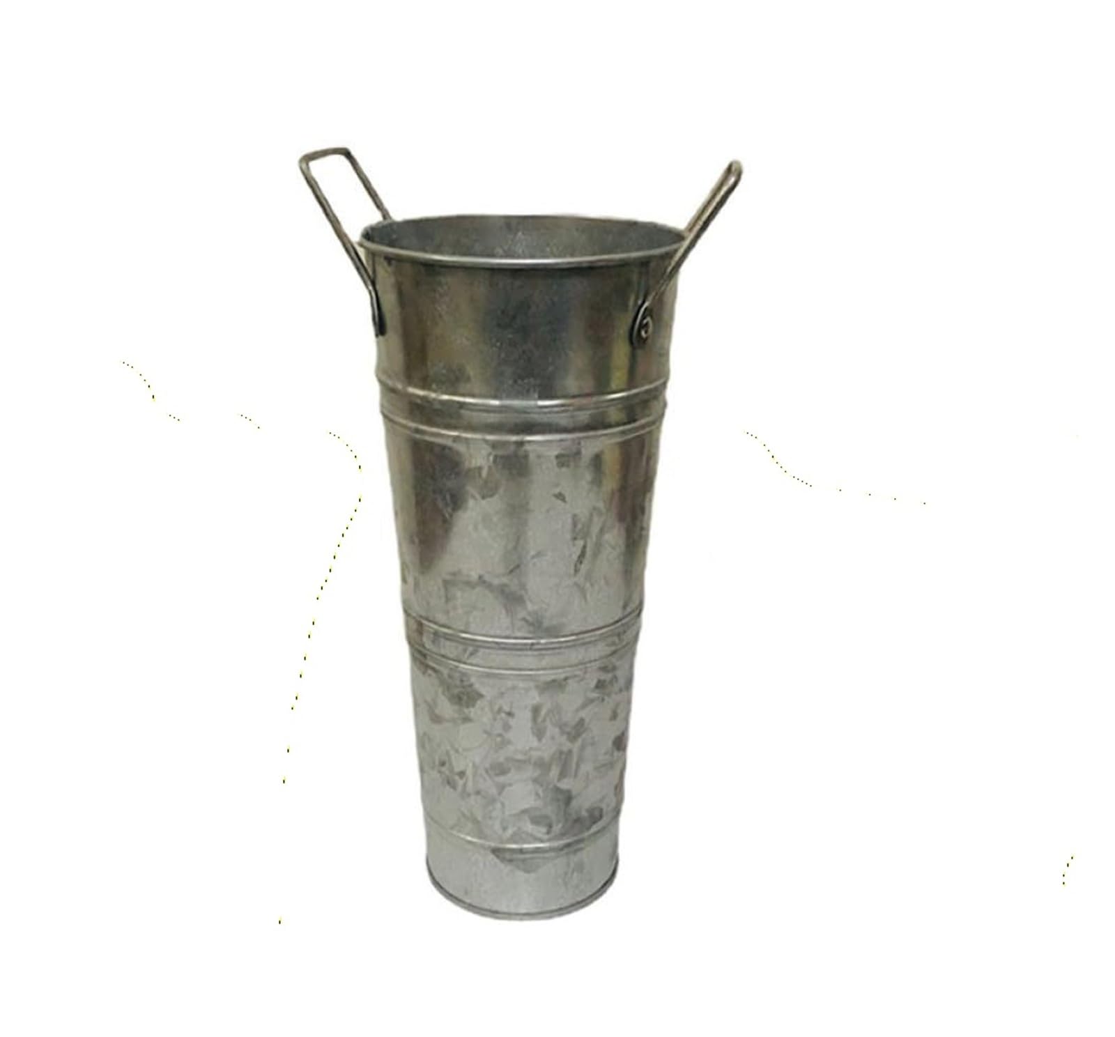 Vintage Retro Metal Flower Buckets Galvanized Iron Vintage Vases Décor Multi-Function Plant Housewarming Gift
