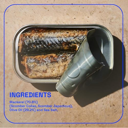 Image of BELA Wild Caught Portuguese Style Mackerel - Extra Virgin Olive Oil | 4.23 Oz (Pack of 12) | All Natural, High Protein, Hand Selected, Sea Salted, & Omega 3 Rich