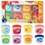 HNTCSR Set de 8 bálsamos labiales con sabor a frutas, Set de bálsamo labial hidratante natural, rico en aceite de coco y...