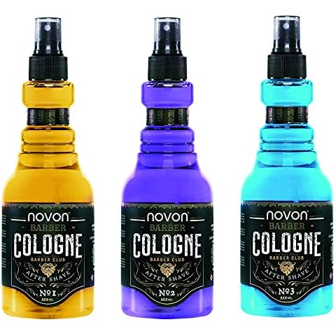 Novon Professional Barber Cologne No.1, No.2, No.3-355 ml - After Shave Spray für Männer - Rasur Duftwasser Fruchtig-Süß - Barber Eau de Cologne mit praktischen Pump-Spender - Erfrischend & Pflegend Cover