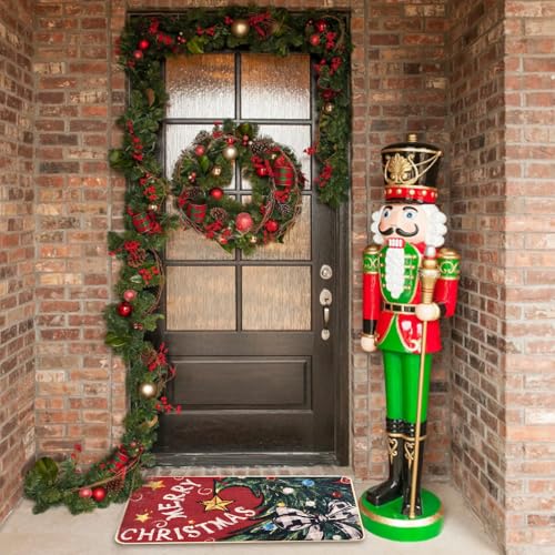 Christmas-Tree-Door-matsMerry-Christmas-Buffalo-Plaid-Xmas-Balls-Seasonal-Holiday-Doormats-for-Indoor-Home-Entrance-Bathroom-Decoration1729Inch Christmas Tree Door matsMerry Christmas Buffalo Plaid Xmas Balls Seasonal Holiday Doormats for Indoor Home Entrance Bathroom Decoration1729Inch
