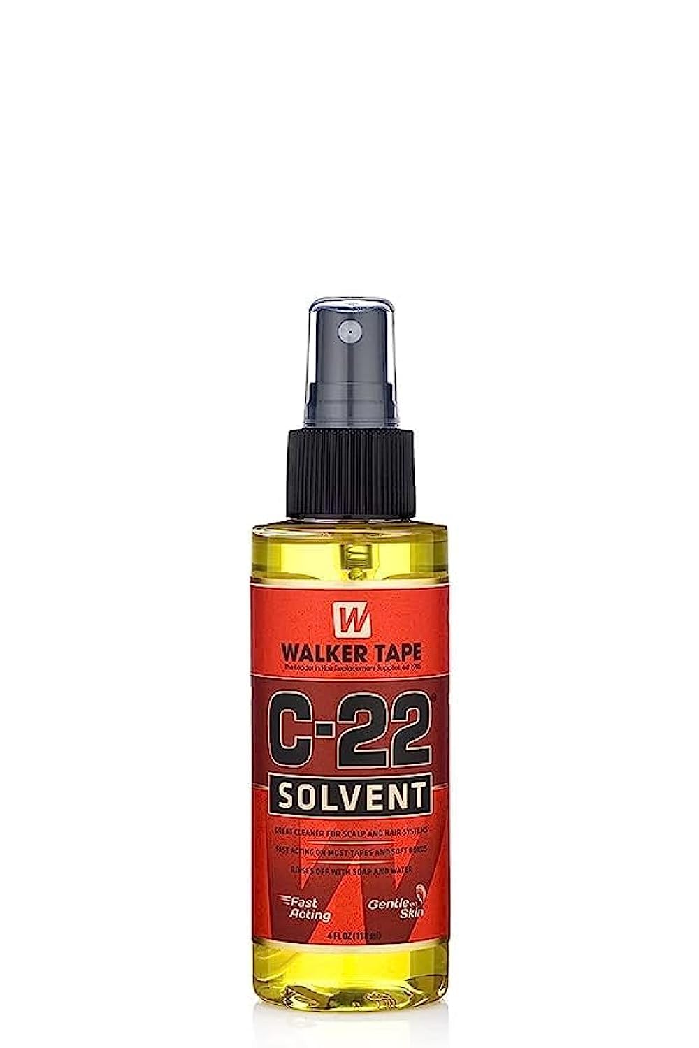 Walker Tape C 22 Solvent Spray, Citrus Adhesive Wig Glue Remover, Mens Lace Wigs, Hair System Replacement, Toupees, Hairpiece, Hair Patch Residue Cleaner, Fast Acting, 1 count