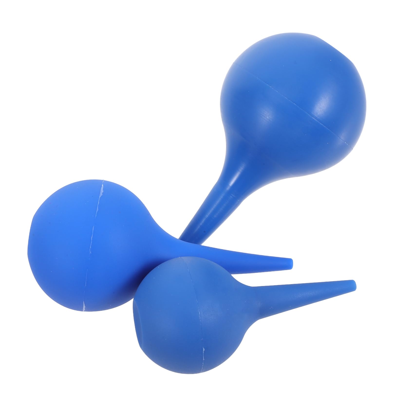 OUNONA Ampoules à Succion 90ml 60ml 30ml en Caoutchouc Bleu 3pcs pour Nettoyage des Oreilles Adaptées la Maison Voyages
