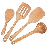 Küchenutensilien Set Material : Küchenutensilien bestehen aus natürlichem hochwertigem bucheholz mit dickem und starkem griff, perfekt geschliffen, glatt, leicht, stark. Kochutensilien set holz sind elegant, Vor allem geschmacksneutral ,langlebig und für den täglichen gebrauch geeignet.