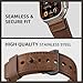 Maledan Compatible with Apple Watch Ultra 2 / Ultra Band 49mm 45mm 44mm 46mm 42mm Men Women, Top Grain Soft Genuine Leather Strap Bands for Apple Watch Ultra SE iWatch Series 10 9 8 7 6 5 4 3, Brown